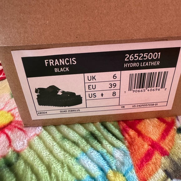 *OUT OF STOCK* Dr. Martens Francis Black Leather Platform Strap Sandals W 8 - Picture 12 of 12